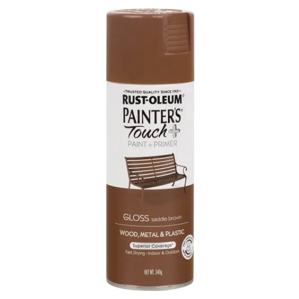 Spray Paint Gloss PAINTERS TOUCH+ Saddle Brown 340G