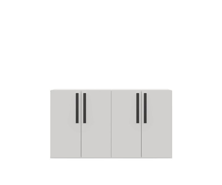 Sideboard 4 Doors White/ Black image