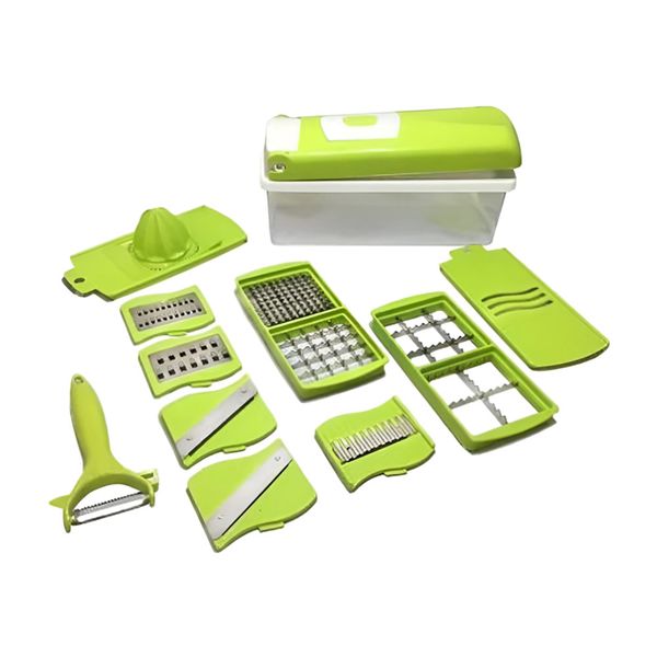 12 In 1 Manual Kitchen Vegetable Slicer With 1500ml Container
