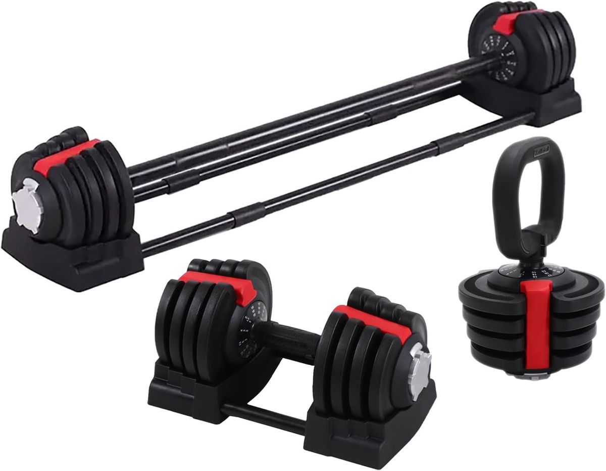 Tri-Form Adjustable Dumbbell-Barbell-Weight Set -18KG - Soul Lifestyle ...