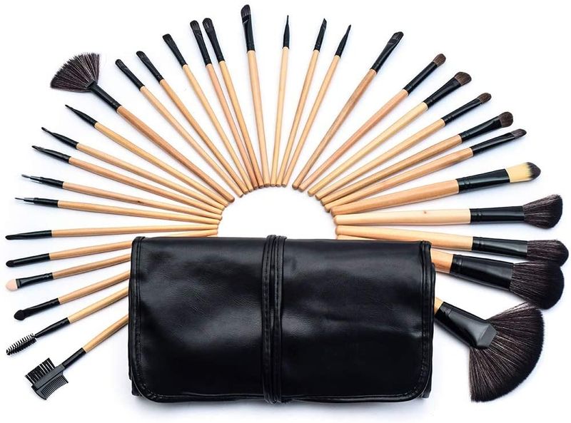 24Pieces Professional Makeup Brush Cosmetic Set with Carrying Bag - Black