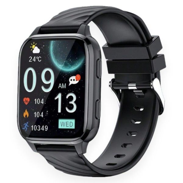 IP68 Water Resistant Smartwatch With 137 Multi-Sport Modes- Black