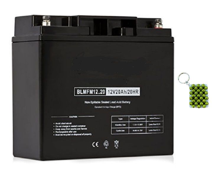 Q-SP15 12V 20AH Solar Battery - Rechargeable Cycle Battery &amp; Key Holder