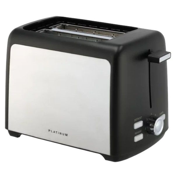 Platinum 2-Slice Toaster 800W - Fast, Even, Adjustable Browning