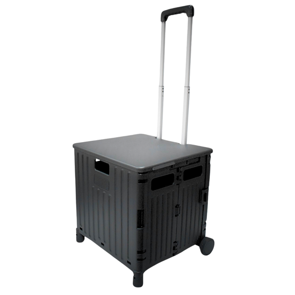 65L Foldable Heavy-Duty Rolling Cart with Adjustable Handle