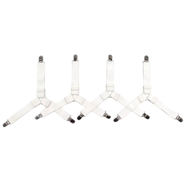 Sheet Tighteners - Adjustable Elastic Straps 4-Piece