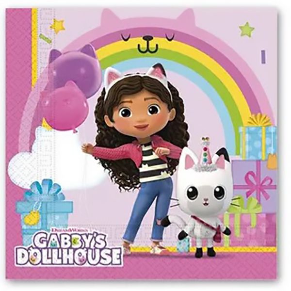 Gabbys Dollhouse 2ply Paper Napkins 33x33cm