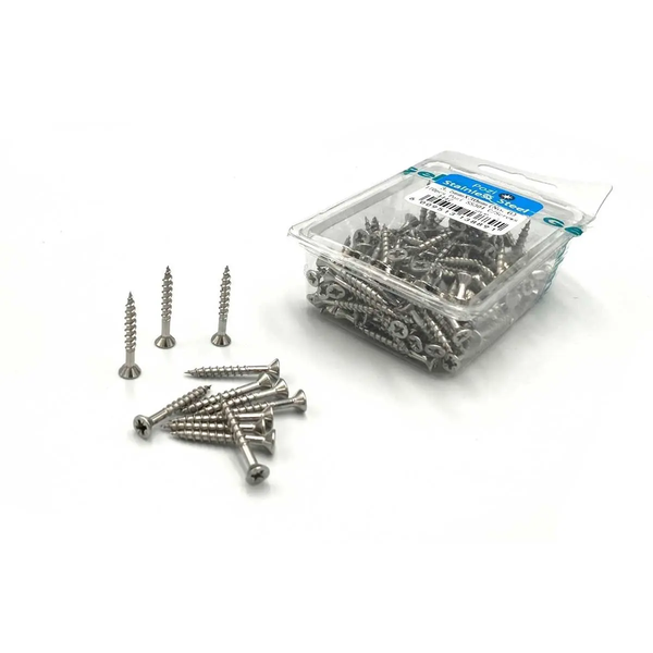 Millipoort board Screws Pozi 3.5mm x 30mm, Stainless Steel, 170 Pieces