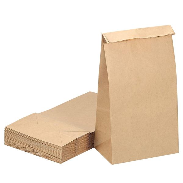 100 Pieces Brown Paper Bags-15.5x10x30cm