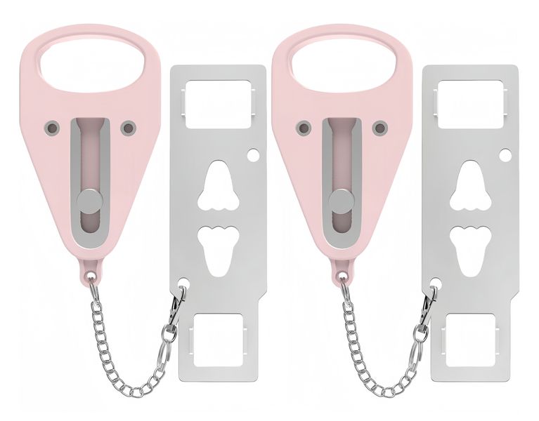 2 Pieces Portable Door Locks,Door Latch Security Locks for Hotel Security