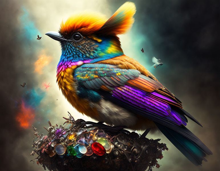 Canvas Wall Art - Royal Bird