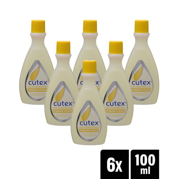 Cutex Nail Polish Remover - Stubborn Color - 6 x 100ml