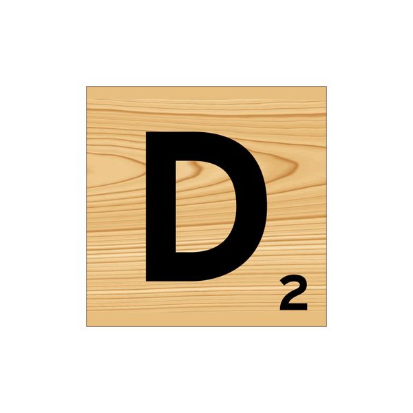 Scrabble Wall Art - D