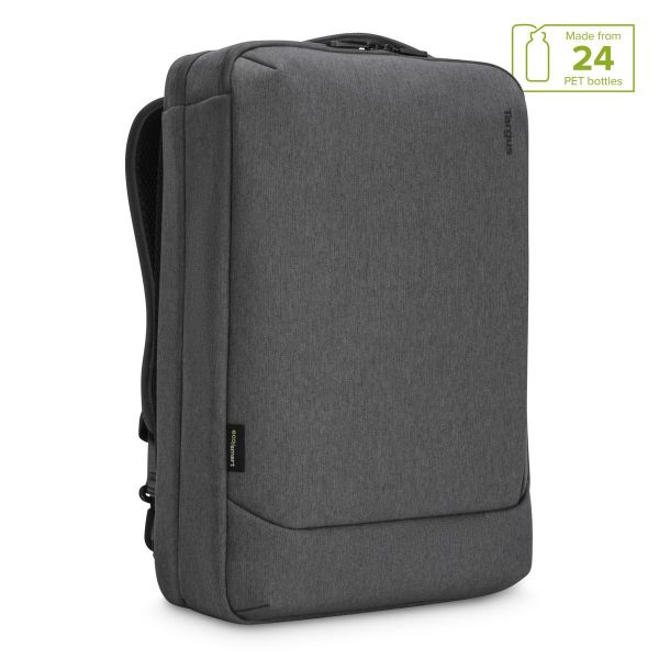 Targus Cypress 15.6" Convertible Backpack with EcoSmart - Grey (Made from 24 recycled plastic water bottles)