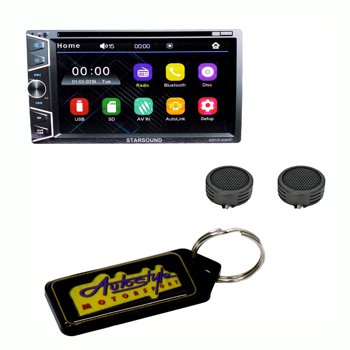 Starsound SSDVD8090BT DVD Player with Mirrorlink & Evo Tweeters & Keyring Shop Today. Get it