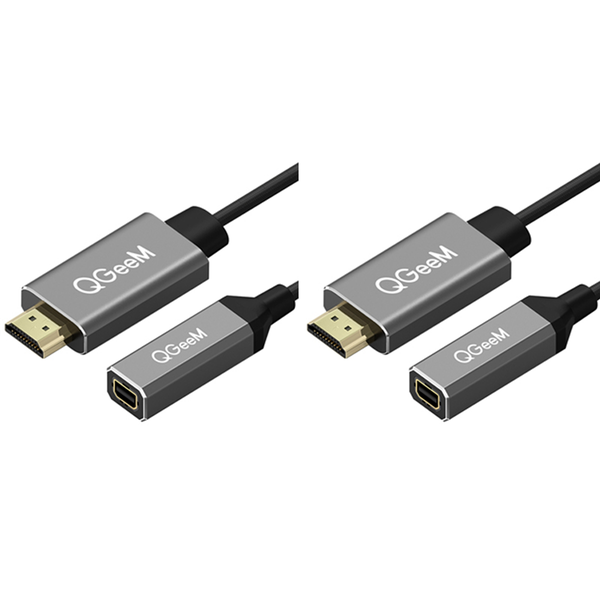 Qgeem Hdmi Single To Mini Dp Converter Adapter Cable Uhd 4K@30Hz Plug