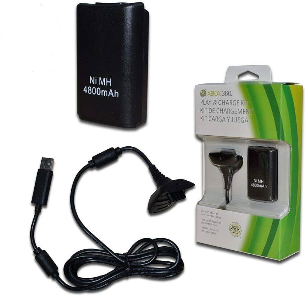 Replacement Xbox 360 Black Play and Charge Kit Shop Today. Get it
