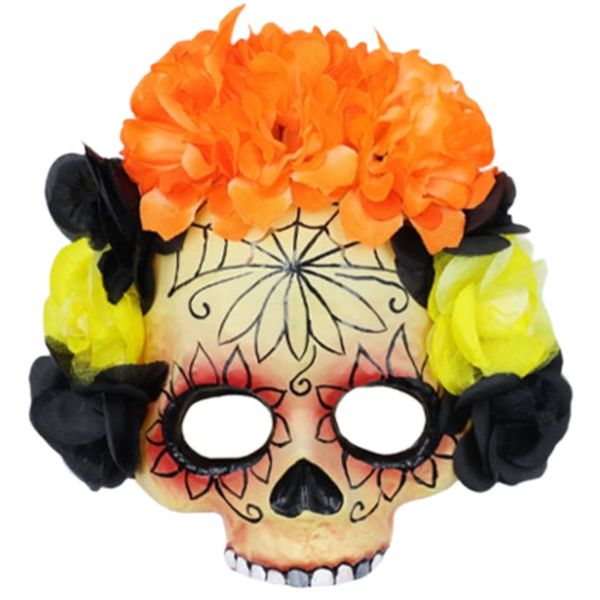 Day of the Dead Sugar Skull Mask -Masquerade and Costume Accessory