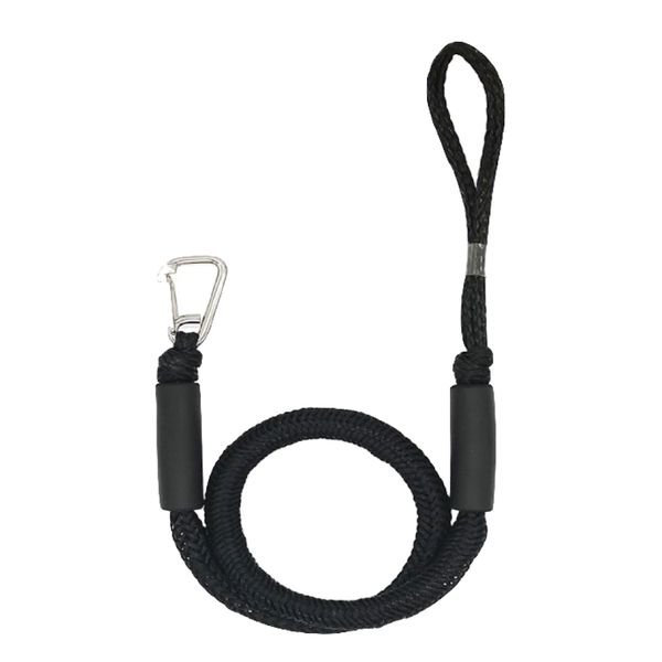 Camping Black Watercraft Bungee Dock Lines Rope Boat -170cm