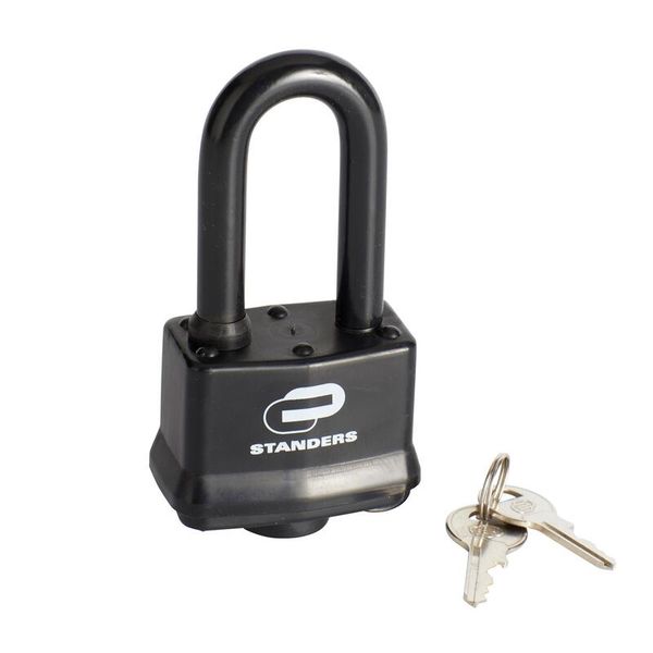1 Sensitive Purpose Key Padlock Long Shackle 54mm, Laminated Steel