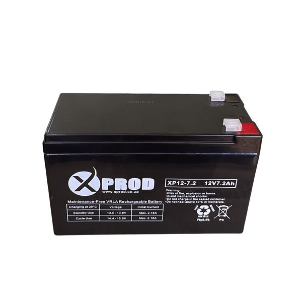 XPROD 12V 7.2Ah Lead Acid Battery