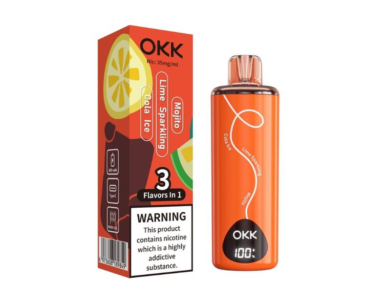 OKK Tripo (3 Flavours In 1) 20000 Puffs Disposable - Cola, Lime &amp; Mojito