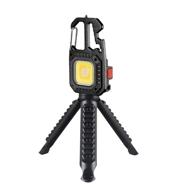 W5138 - Rechargeable Keychain Light with Stand - Black