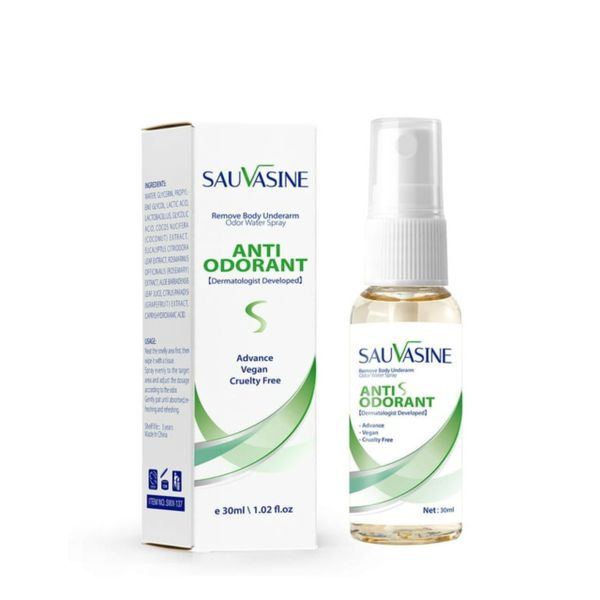 Sauvasine Body Odour Remover Spray AntiOdorant Dermatologist Developed Antiperspirant
