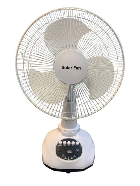 Portable Solar Fan - White