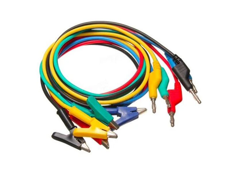 Banana Plug to Alligator Clip Test Lead Cable (Pack of 5)