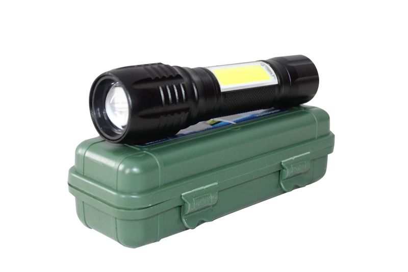 USB Charge 13cm Mini USB LED COB Pocket Flashlight &amp; Side Lantern