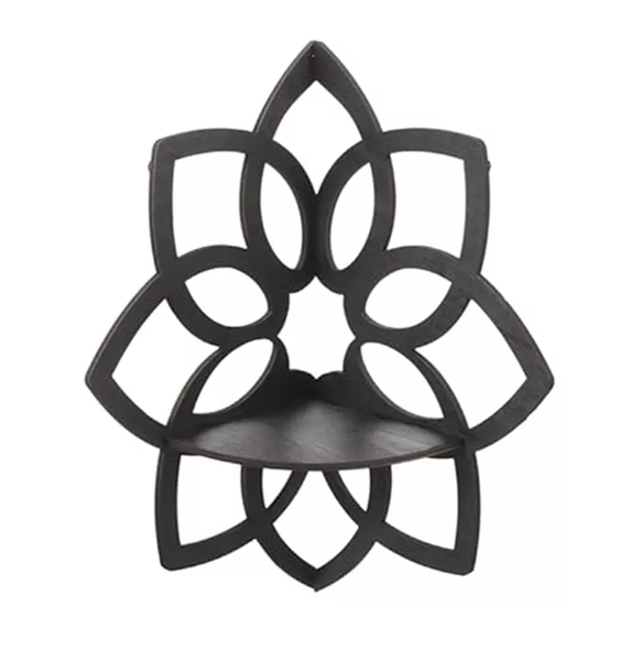 Decor Wooden Wall-Mounted Hanging Corner Floating Shelf 31cm - Butterfly