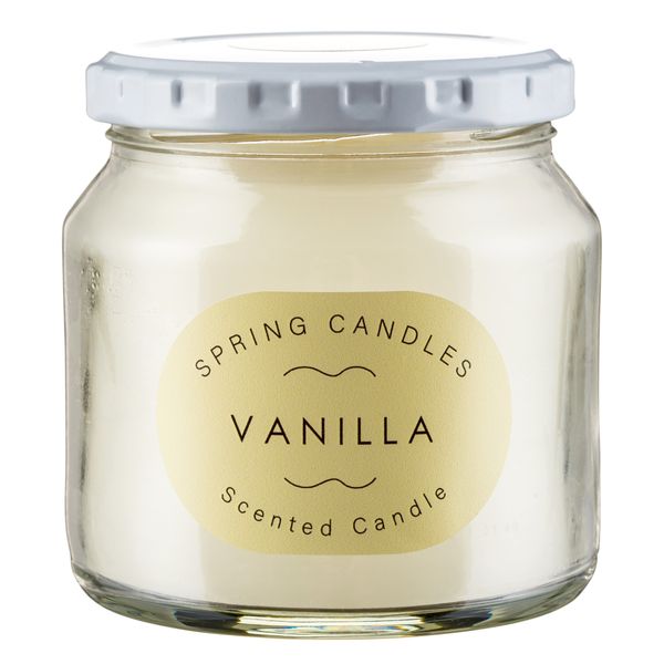 Spring Candles - Scented Candle With Sweet Vanilla Fragrance - 220g