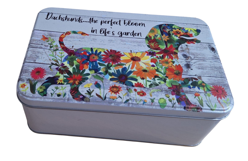 Practical Storage Tin - Dachshunds - The Perfect Bloom in Life's Garden