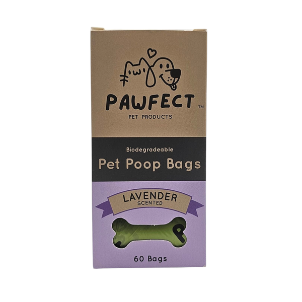 Pawfect - Biodegradeable Poop Bags Roll - Lavender Scented - 4 Pack