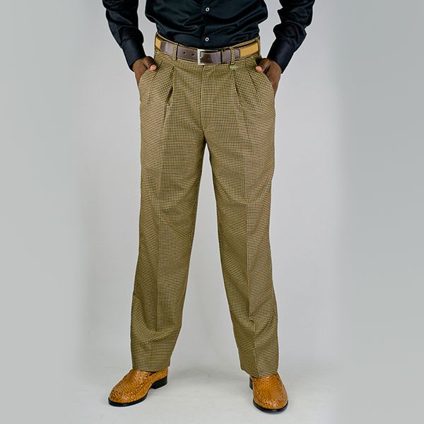 Navada - Trousers Checks Brown - Navy - Maroon