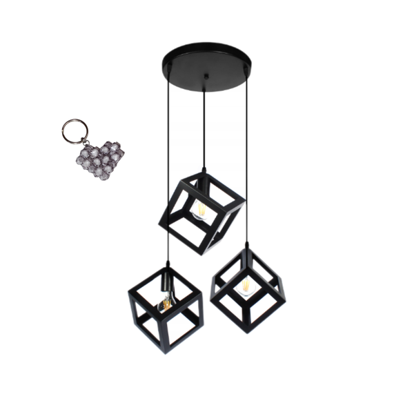 3 in 1-Lights Pendant Light and Handmade Keyholder
