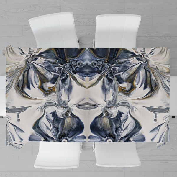 Blue Blossoms By Cherylin Louw Rectangle Tablecloth