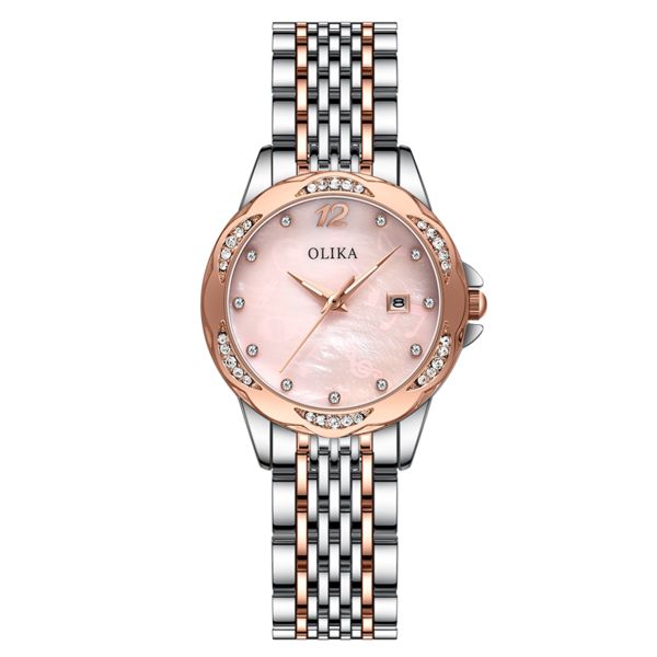 Women's Flower Rhinestone Classic Quartz Watch Ladies Watch Silver
