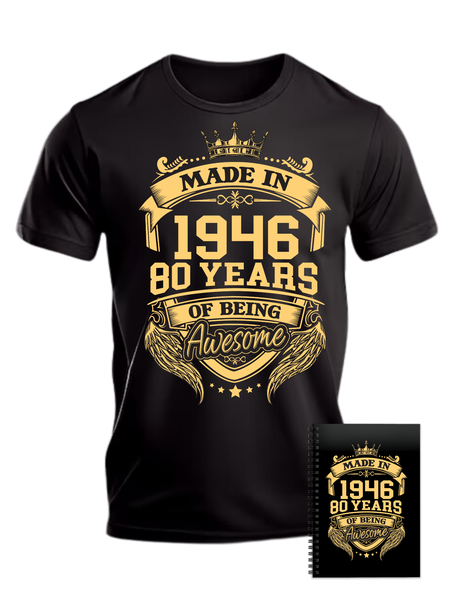 80 Years Old Made in 1946 Birthday Gift T-shirt
