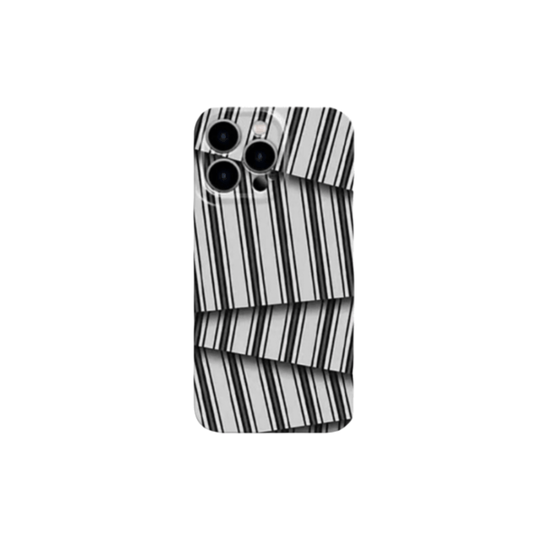Black &amp; White Irregular Stripe iPhone 16 Case Cover
