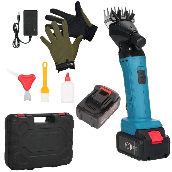 Cordless Electric Sheep Shears Livestock Grooming Clipper Kit With Case