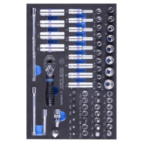 King Tony - Socket Set Combination 1/4" 65 Piece Eva Foam