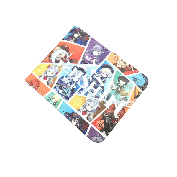 Genshin Impact Game Comic Print PU Student Wallet-Anime Wallet