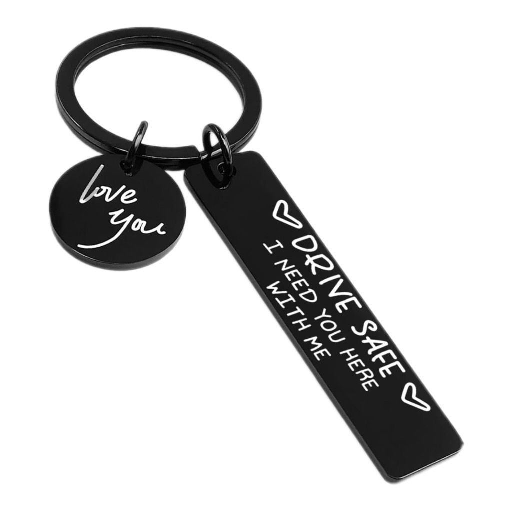 "Drive Safe" Keychain Set - Black