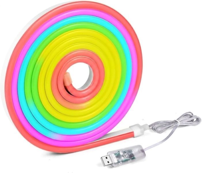 USB Powered LED Neon Rope Light Silicone Strip 10m - Flexible Décor - OA-81