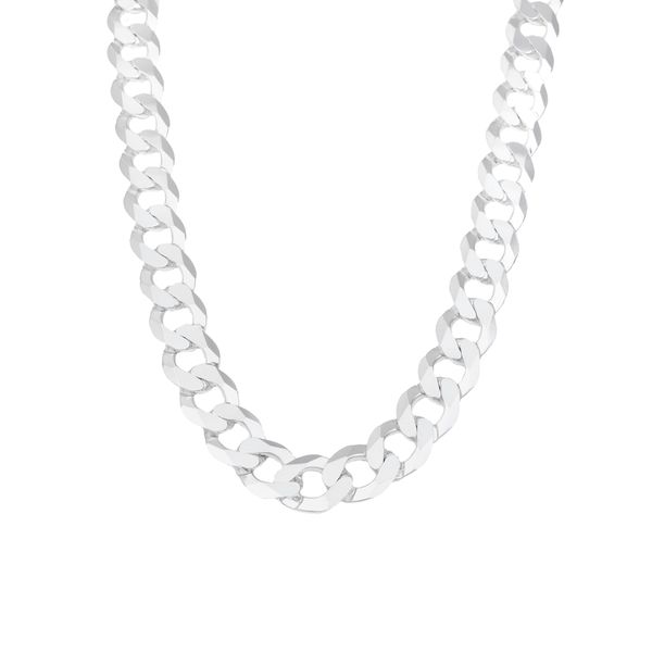 16mm X 60cm Curb Link Silver Chain