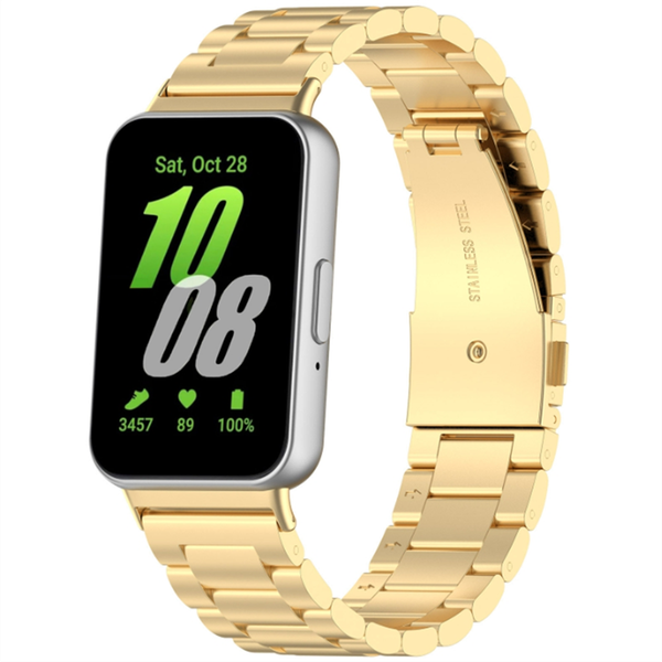 Metal Strap Compatible with Samsung Galaxy Fit3 B Gold