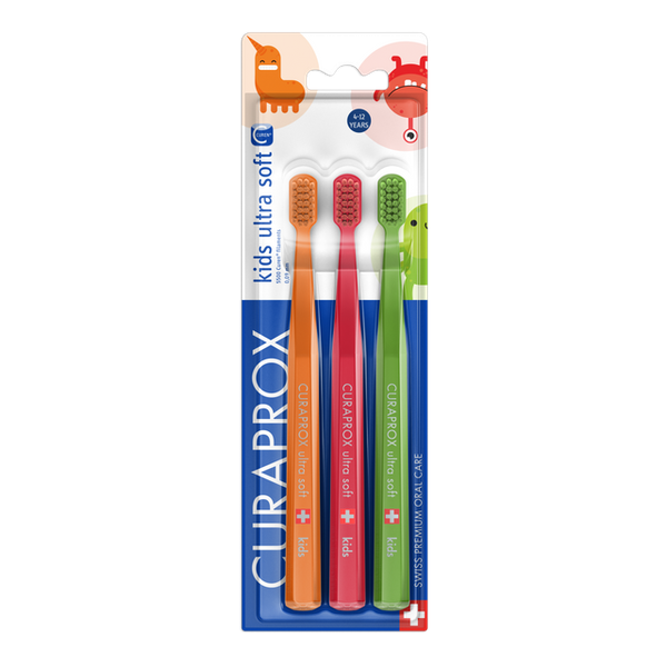 Curaprox Kids Trio-Pack (Orange/Red/Green)