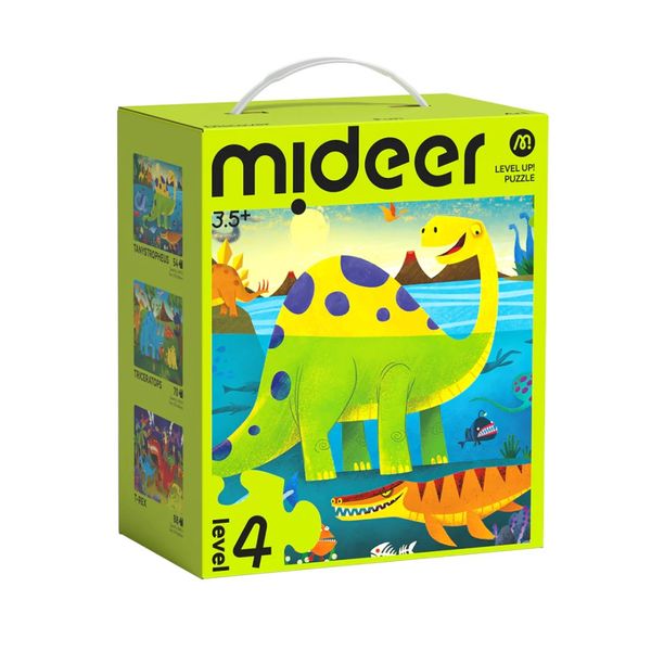 Mideer 3-in-1 Level Up Puzzle: Level 4 Dinosaur's World